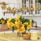 36 Pcs Summer Tree Ornaments, Sunflowers Wooden Ornaments Yellow Flower Rustic Hanging Decorations Summer Decor for Small Tree Home Party Birthday Holiday Supplies (Sunflower)